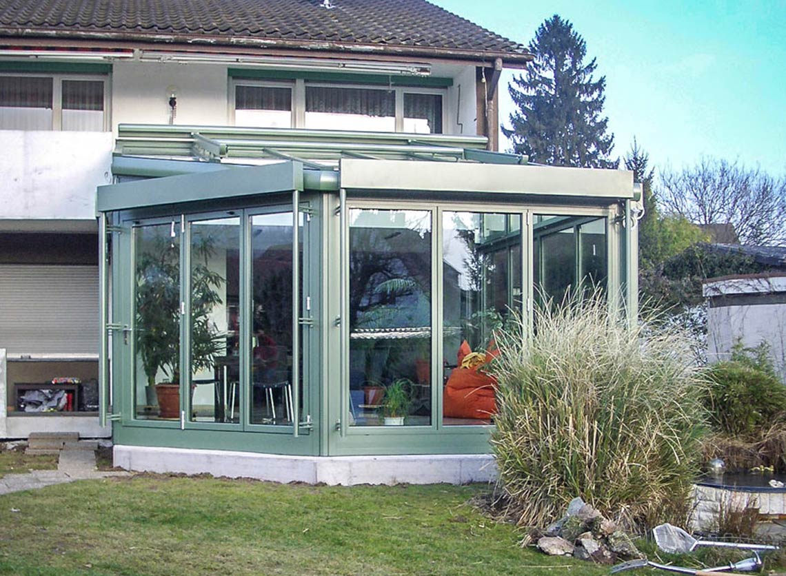 Wintergarten verwandelt die Terrasse in Wohnraum