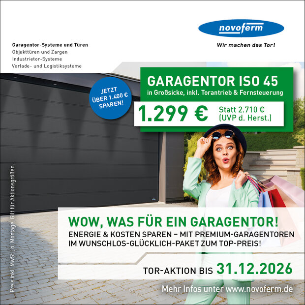 Novoferm Garagentore Herbstaktion ISO 45