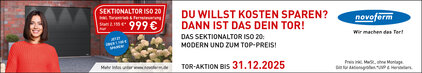 Novoferm Garagentore ISO 20 Herbstaktion 2025