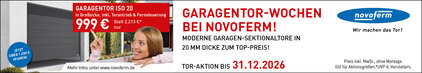 Novoferm Garagentore Herbstaktion 2026 ISO 20