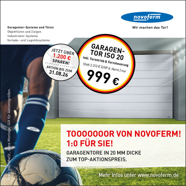 Novoferm Garagentor Aktion Frühjahr 2026