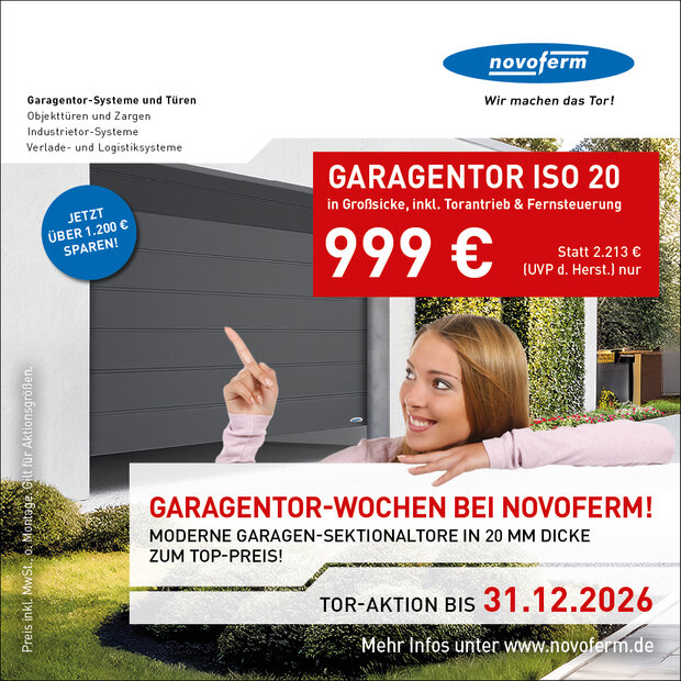 Aktion Novoferm Garagentore Herbst 2026